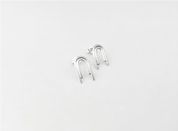 Modern Rainbow earrings in sterling silver