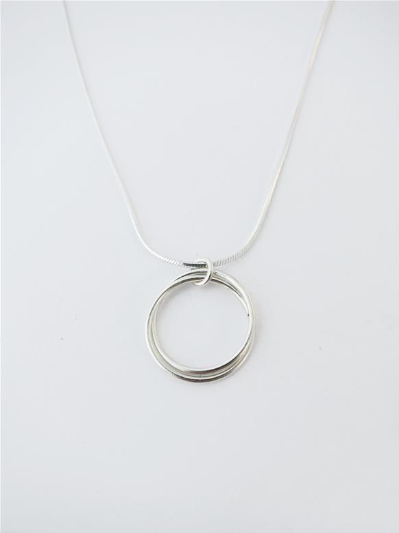 Large Infinity knot Pendant in Sterling Silver