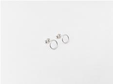 Sterling silver Circle stud earrings