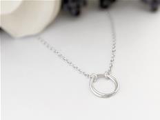 Large Infinity knot Chain Necklace in Sterling Silver