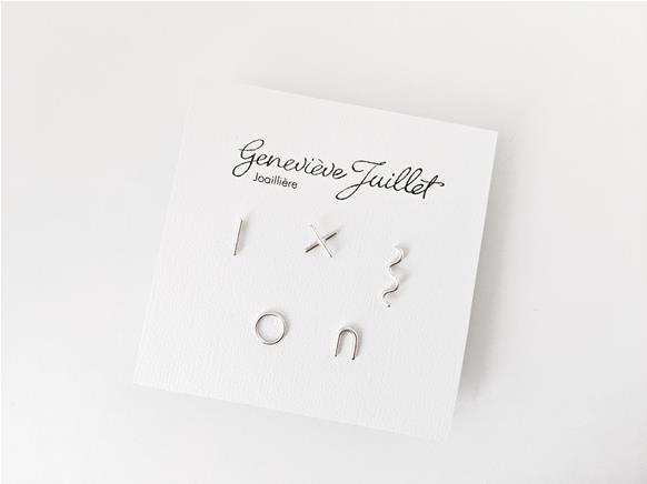 5 minimalist stud earrings gift set
