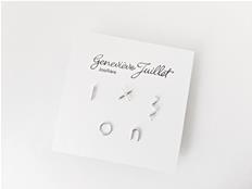 5 minimalist stud earrings gift set in sterling silver