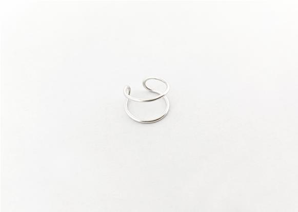 Double Midi Ring in Sterling Silver